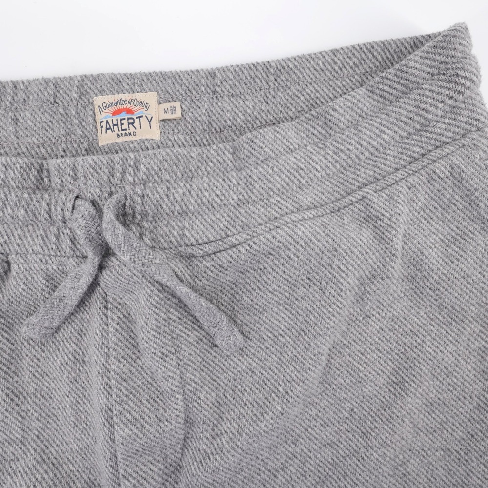 Faherty Brand Textured Knit Joggers Gray Long Mens Medium